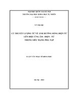Lý thuyết lượng tử về ảnh hưởng sóng điện từ lên hiệu ứng âm   điện   từ trong siêu mạng pha tạp 