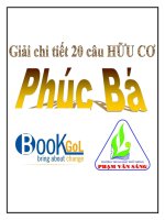 GIẢI CHI TIẾT 20 CÂU HÓA HỮU CƠ ÔN THI THPT QUỐC GIA 2017