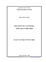 Bài toán tựa cân bằng tổng quát hỗn hợp 