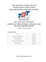 Bài tập lớn Thiết kế mạng lưới quan trắc đất cho tỉnh Bình Thuận