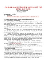 CHỦ ĐỀ TICH HOP LIÊN MÔN; KHÁI QUÁT TÌNH HÌNH NHẬT bản từ THẾ kỉ XIX   đầu TK XX