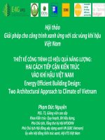 Giải pháp cho công trình xanh ứng với các vùng khí hậu Việt Nam