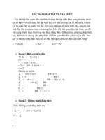 CÁC DẠNG bài tập về căn THỨC