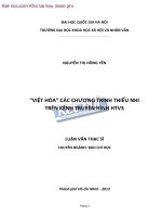 Việt hóa các chương trình thiếu nhi trên kênh truyền hình HTV3 