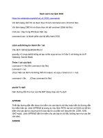 Danh sách các lệnh DOS run CMD BAT