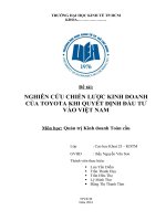Nghiên cứu chiến lược kinh doanh của tập đoàn toyota khi đầu tư vào việt nam