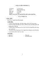 Bài 27 sinh 11 các yếu tố ảnh hưởng đến phát triển của vi sinh vật