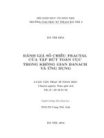 Đánh giá số chiều fractal của tập hút toàn cục trong không gian banach và ứng dụng 