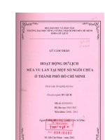 Hoạt động du lịch mùa vu lan tại một số ngôi chùa ở TPHCM