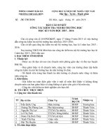 BÁO CÁO SƠ KẾT KIEM TRA NOI BO TRUONG HỌC 2015-2016