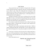 Đánh giá hiệu quả sử dụng đất nông nghiệp tại xã Thanh Luông, huyện Điện Biên, tỉnh Điện Biên