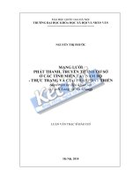 Mạng lưới phát thanh, truyền thanh cơ sở ở các tỉnh miền tây nam bộ   thực trạng và giải pháp phát triển (dựa trên tư liệu khảo sát ở vĩnh long và an giang 