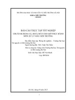 BÁO CÁO THỰC TẬP TỐT NGHIỆP: CHUẨN BỊ DỤNG CỤ, HOÁ CHẤT CHO GIỜ THỰC HÀNH MÔN XỬ LÝ MẪU MÔI TRƯỜNG