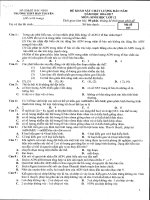Đề thi khảo sát chất lượng đầu năm môn Sinh học lớp 12 trường THPT Hàn Thuyên, Bắc Ninh năm học 2016 - 2017