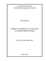 Nghiên cứu mô phỏng của 1 số bài toán về tĩnh điện trong sinh học 
