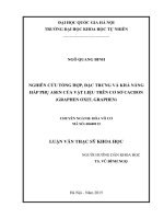 Nghiên cứu tổng hợp, đặc trưng và khả năng hấp phụ asen của vật liệu trên cơ sở các bon (graphen oxit, graphen) 