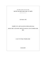 Nghiên cứu, chế tạo màng mỏng kim loại được chức năng hóa nhằm ứng dụng làm cảm biến sinh học 