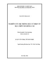Nghiên cứu hệ thống bầu cử điện tử dựa trên mã đồng cấu 