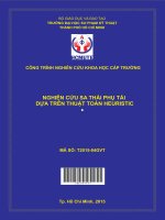 Nghiên cứu sa thải phụ tải dựa trên thuật toán heuristic 