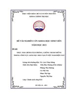 ĐỀ tài NGHIÊN cứu KHOA học  THỰC THI CHÍNH SÁCH PHÒNG, CHỐNG THAM NHŨNG