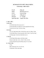 Giáo án GDTC bật nhảy qua các ô 