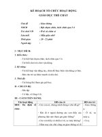 Giáo án GDTC bật chụm chân tách chân qua 5 ô 