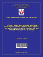 Đề xuất giải pháp triển nâng cao hiệu quả công tác cố vấn học tập và rèn luyện của đội ngũ cố vấn học tập ở trường đại học sư phạm kỹ thuật TP  hồ chí minh 