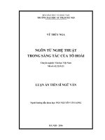 Ngôn từ nghệ thuật trong sáng tác của Tô Hoài