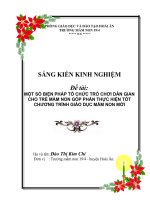 MỘT SỐ BIỆN PHÁP TỔ CHỨC TRÒ CHƠI DÂN GIAN CHO TRẺ MẦM NON GÓP PHẦN THỰC HIỆN TỐT CHƯƠNG TRÌNH GIÁO DỤC MẦM NON MỚI