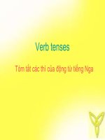 Tóm tắt các thì của động từ tiếng Nga ppt