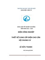 THIẾT KẾ CUNG CẤP ĐIỆN CHO CĂN HỘ CHUNG CƯ