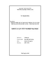 Đánh giá hiệu quả sử dụng đất trồng cây lâu năm trên địa bàn huyện phú lương, tỉnh thái nguyên 