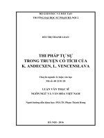 Thi pháp tự sự trong truyện cổ tích của k andecxen, l vencenslava (LV01917) 