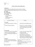 Giáo án Tiếng anh 6 học kì I năm học 2016 2017