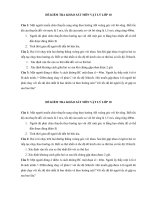 ĐỀ KIỂM TRA KHẢO sát môn vật lý lớp 10