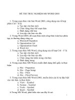 Bai thi trac nghiem word 40 cau