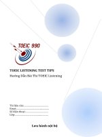 HANH TRINH TOEIC 990 huong dan TOEIC listening p1 p4