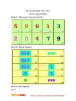 Đề thi Violympic Toán lớp 1 vòng 1 năm 2016 - 2017