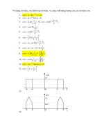 Bài tập Lý thuyết tín hiệu