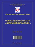 Nghiên cứu công nghệ biến dạng dẻo mãnh liệt bằng phương pháp cán tích hợp dao động dọc trục của rulo 