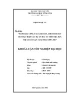 Đánh giá công tác giao đất, cho thuê đất để thực hiện các dự án đầu tư trên địa bàn thị xã bắc kạn giai đoạn 2009  2013