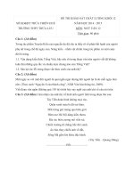 Đề thi khảo sát chất lượng đầu năm môn Ngữ Văn lớp 12 trường THPT Thừa Lưu, Thừa Thiên Huế năm học 2014 - 2015