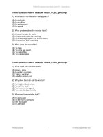 TOEIC based exercises part3 questions 