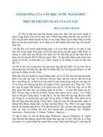 .ẢNH HƯỞNG CỦA VĂN HỌC NƯỚC NGOÀI ĐẾN MỘT SỐ TRUYỆN NGẮN CỦA LỖ TẤN