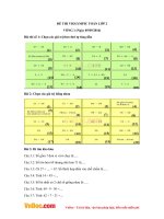 Đề thi Violympic Toán lớp 2 vòng 1 năm 2016 - 2017