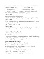 Đề thi khảo sát chất lượng đầu năm môn Hóa học lớp 10 trường THPT Sa Đéc, thành phố Đồng Tháp năm học 2015 - 2016