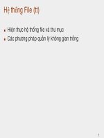Bài giảng hệ điều hành chương 10b file system implementation