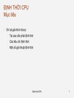 Bài giảng hệ điều hành chương 4 CPU scheduling