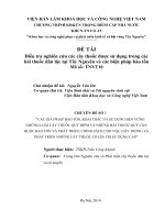 BÁO CÁO TÌNH HÌNH KHAI THÁC VÀ SỬ DỤNG CÂY THUỐC TẠI TÂY NGUYÊN