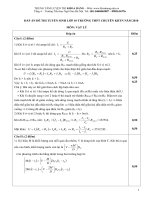 Đáp án đề thi tuyển sinh lớp 10 môn Vật Lý 2010